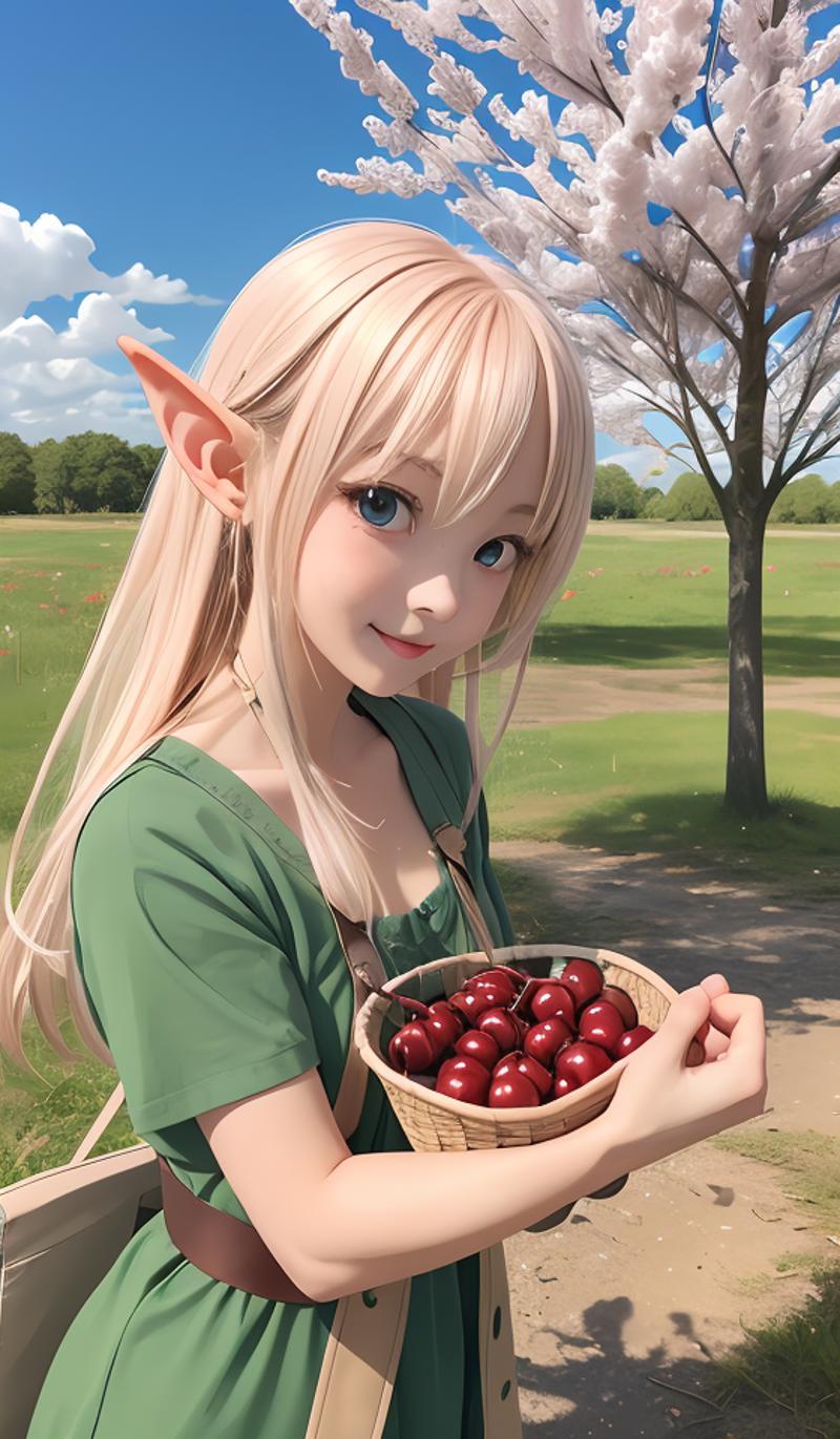 04996-289332729-anime girl,cherry,mushroom,apple tree,elf,.png